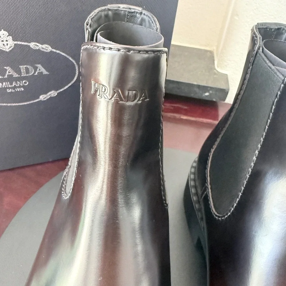 Prada spazzolato leather